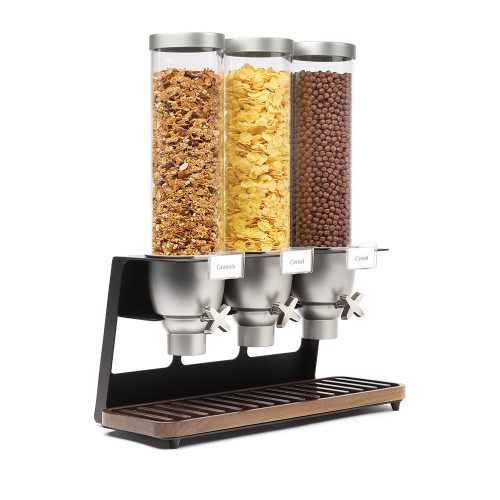 Rosseto EZ520 (3) 1.3 Gal. Black Matte Steel Stand Countertop EZ-SERV Dispenser