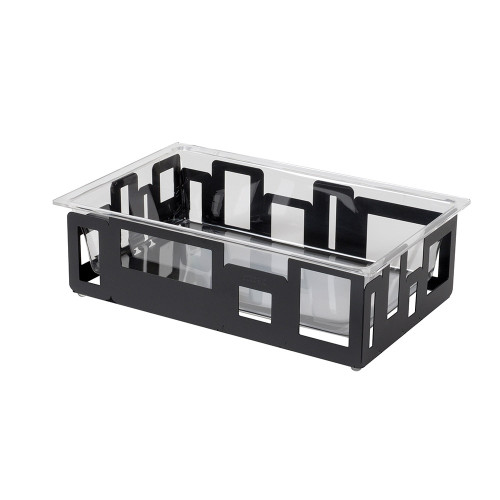 Rosseto SM113 Black Acrylic Rectangular Large Ice Tub