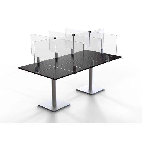 Rosseto TDK004 42.79" W x 20" H Clear Acrylic Panels Avant Guarde Tabletop Divider Kit