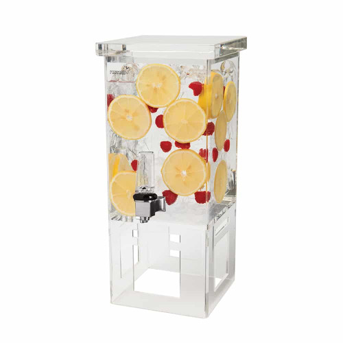 Rosseto LD108 4.3" x 4.3" x 1"H Acrylic with Stainless Steel Square Drip Tray