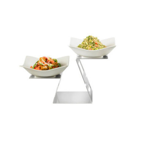 Rosseto SM282 23.4" x 10.75" x 14.3" H Square 2-Tier Swan Display Riser