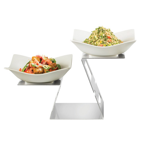 Rosseto SM282 23.4" x 10.75" x 14.3" H Square 2-Tier Swan Display Riser