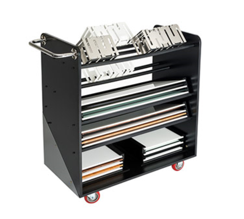 Rosseto SM132 42" W Solid Shelves with Handle Skycap Transportation Cart