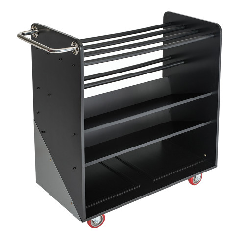 Rosseto SM132 42" W Solid Shelves with Handle Skycap Transportation Cart