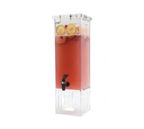 Rosseto LD111 2 Gal. Clear Acrylic Square Beverage Dispenser