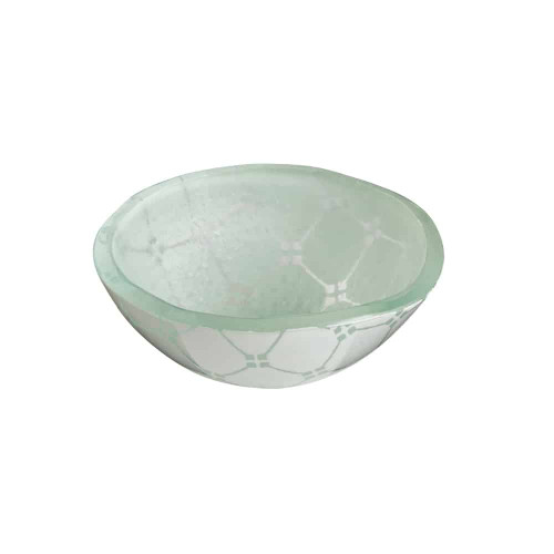 Rosseto GLS055W 3.5" W x 1.4" H White Handmade Glass Round Zenith Mini Bowl (12 per Set)