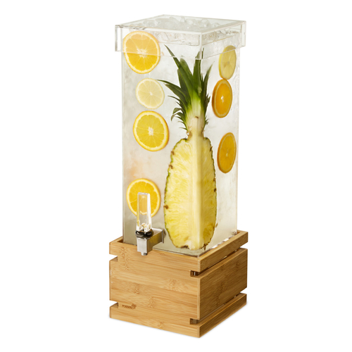 Rosseto LD179 2 Gal. Clear Acrylic Square Beverage Dispenser