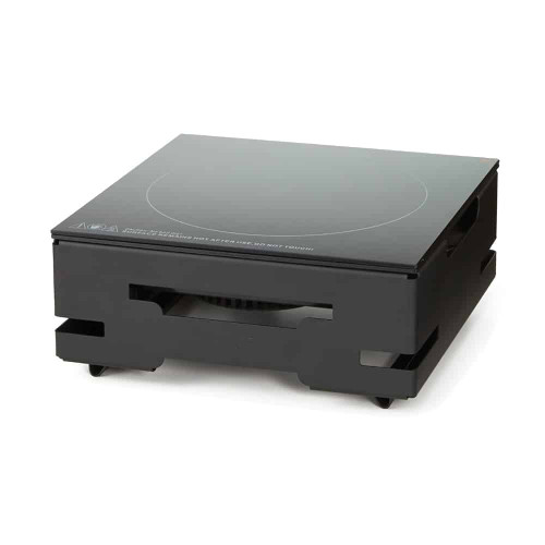 Rosseto SM381 Multi-Chef 11.75" W Single Touch-Top Induction Heater with 5" Black Matte Base - 120 Volts