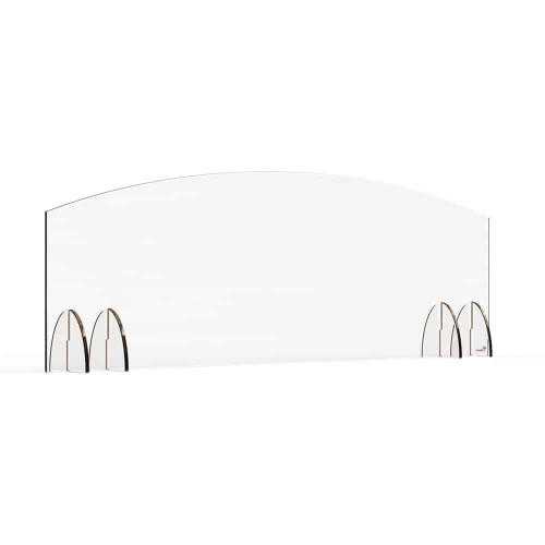 Rosseto AG005 48" W x 15.5" H Clear Acrylic Avant Guarde Sneeze Guard or Health Safety Shield
