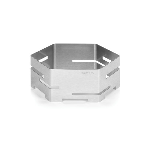 Rosseto SM116 14" W Silver Stainless Steel Hexagonal Stackable Honeycomb Riser