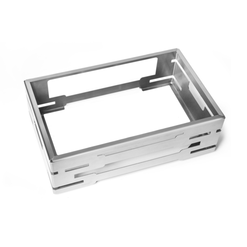 Rosseto SM344 21.6" W Silver Stainless Steel Rectangular Multi Chef Base