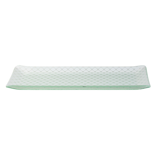 Rosseto GLS028W 22.5" W x 7.9" D White Glass Rectangular Zenith Tray