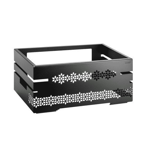 Rosseto SM350 21.6" W Black Steel Rectangular Mosaic Multi-Chef Base