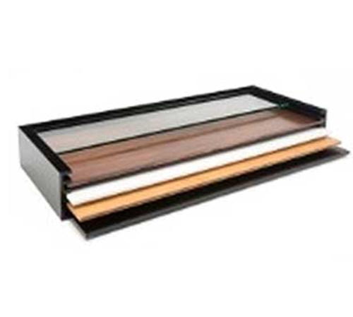 Rosseto SMM003 34.5" W Black Acrylic Rectangular Skycap Surface Case