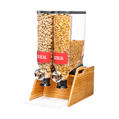 Rosseto DS103 (2) 3.5 Gal. Countertop Natural Finish Pro Bulk Dry Product Dispenser