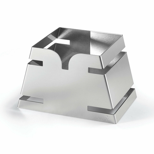 Rosseto LD137 10.35" W Silver Stainless Steel Trapezoid Protective Coating Skycap Riser