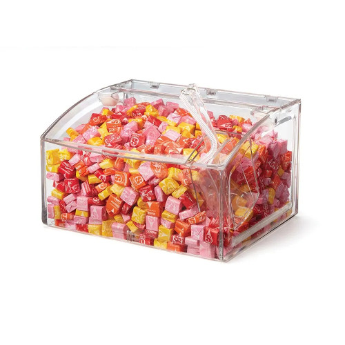Rosseto SA129 2.1 Gal. Clear Rectangular Plexiglass BULKshop Scoop Bin