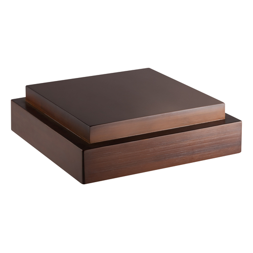 Rosseto BP012 9.25" W x 9.25" D x 2.75" H Dark Finish Bamboo Base for 30" Multi-Level Riser