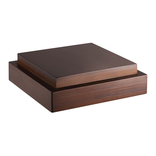 Rosseto BP012 9.25" W x 9.25" D x 2.75" H Dark Finish Bamboo Base for 30" Multi-Level Riser