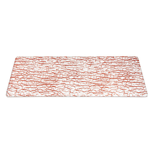 Rosseto GLS026C 31" x 11.8" x 0.4"H Cognac Rectangular Handmade Glass Wide Corteccia Surface