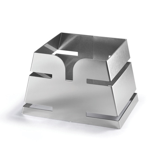 Rosseto LD135 11.65" W Silver Stainless Steel Trapezoid Protective Coating Skycap Riser