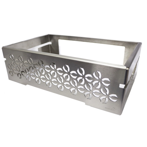 Rosseto SM351 21.6" W Silver Stainless Steel Rectangular Iris Multi-Chef Base
