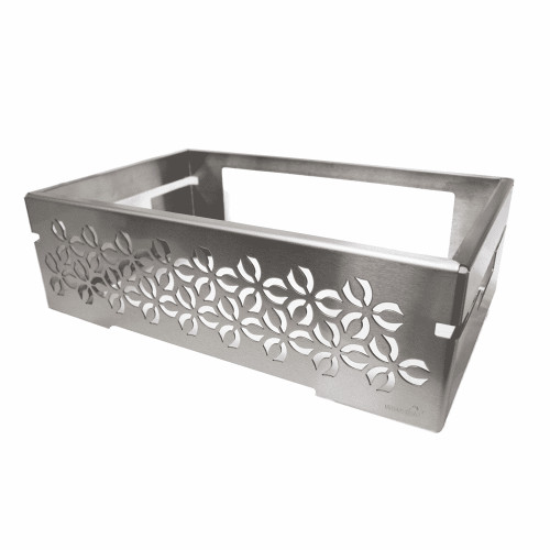 Rosseto SM351 21.6" W Silver Stainless Steel Rectangular Iris Multi-Chef Base