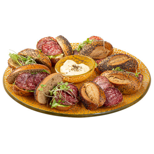 Rosseto GLS038M Mustard Round Foglia Platter