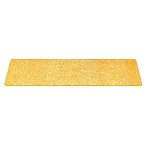 Rosseto GLS025M 31" x 7.9" x 0.4"H Mustard Rectangular Handmade Glass Narrow Foglia Surface