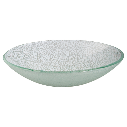 Rosseto GLS046W 14.2" W x 3.1" H White Handmade Glass Round Foglia Bowl