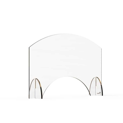 Rosseto AG002 24" W x 15.5" H Clear Acrylic Avant Guarde Sneeze Guard or Health Safety Shield with Pass-Through Window