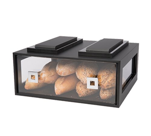 Rosseto BD110 16" L x 14.75" x 7.5" H Black Rectangular Large Building Block Bakery Drawer