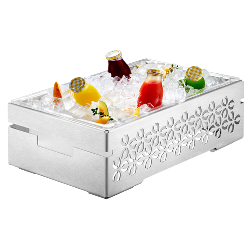 Rosseto SM259 Brushed Stainless Steel Iris Multi-Chef Chafing Base