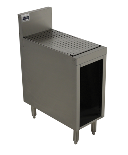 Advance Tabco PRSCO-19-12 12" W x 25" D Open Cabinet Base 7" Splash Prestige Underbar Drainboard Cabinet