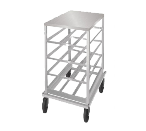 Advance Tabco CRSS10-72 Aluminum with Stainless Steel Top Low-Profile Mobile Designed for Size #10 & #5 Can Rack