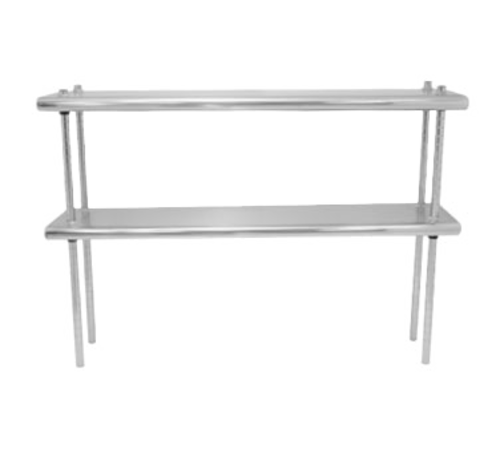 Advance Tabco DS-12-120R 120" W x 12" D x 35" H Stainless Steel 18 Gauge Double Overshelf