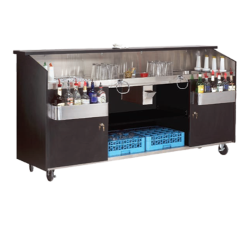 Advance Tabco R-8-B 95.75" W Black Finish Stainless Steel Interior Portable Bar