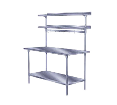 Advance Tabco PT-15R-60 60" W x 15" D Stainless Steel Rear Mounted Single Overshelf