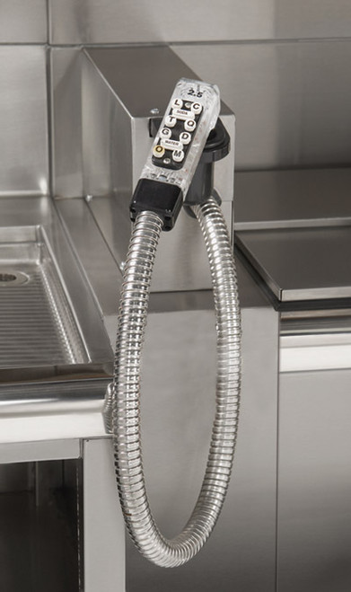 Advance Tabco PRSH-19-4 4" W x 20" D x 36" H Stainless Steel with 6" Backsplash Prestige Soda Gun Holder