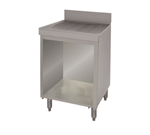 Advance Tabco CRD-4B 48" W x 21" D Open Cabinet Base 4" Splash Underbar Basics Drainboard