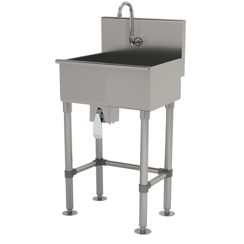 Advance Tabco WSS-14-21KV-FM 18" W x 17.5" D x 28.5" H 16 Gauge 304 Stainless Steel Service Sink