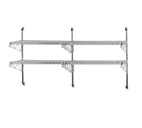 Advance Tabco AB2-14 2 Tiers End Mount Special Value Wire Shelving Wall Post & Brackets
