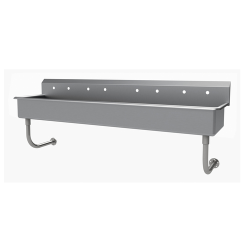 Advance Tabco FS-WM-80 80" W x 19.5" D x 29.5" H 14 Gauge 304 Stainless Steel Wall Mounted Multiwash Hand Sink