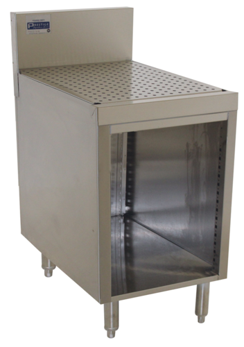 Advance Tabco PRSCO-19-24 24" W x 25" D Open Cabinet Base 7" Splash Prestige Underbar Drainboard Cabinet