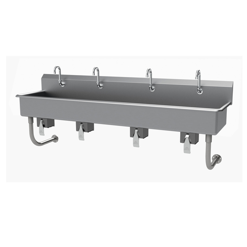 Advance Tabco FC-WM-80KV 80" W x 19.5" D x 29.5" H 16 Gauge 304 Stainless Steel Wall Mounted Multiwash Hand Sink