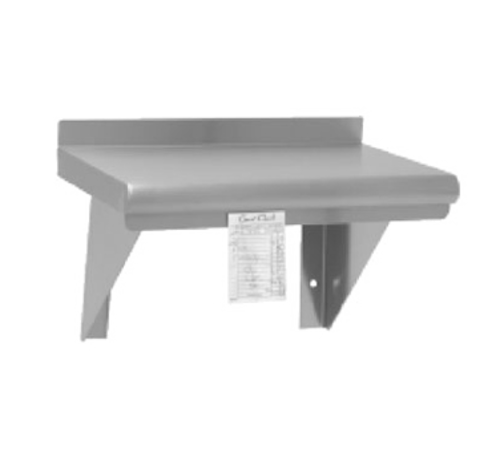 Advance Tabco WS-12-96CM 96" W x 12" D Stainless Steel 18 Gauge Satin Wall-Mounted Shelf
