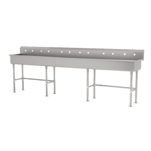 Advance Tabco FC-FM-120 120" W x 19.5" D 16 Gauge Freestanding Multiwash Hand Sink