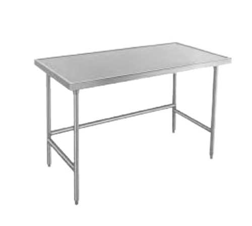 Advance Tabco TVSS-484 48" W x 48" D Stainless Steel Base 14 Gauge Flat Top Work Table