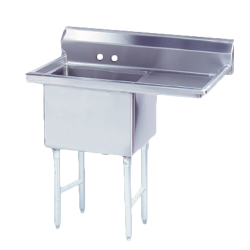 Advance Tabco FS-1-1620-18R 36.5" W 14 Gauge Stainless Steel Fabricated Sink