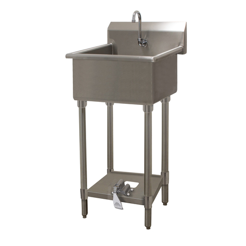 Advance Tabco FC-FM-2219FV 23" W x 23" D 16 Gauge Freestanding Service Sink